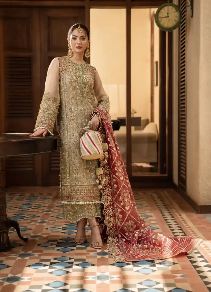 Elegant Pakistani ladies embroidered suit by Umee Ali Boutique