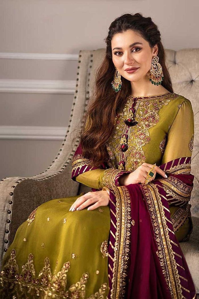 3 Piece Unstitched - Sequence Embroidered Chiffon | Asim Jof