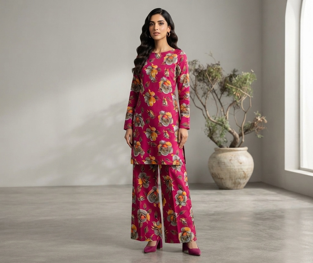 NISHAT Khaddar 2-Piece Unstitched Winter Suit – Premium Printed