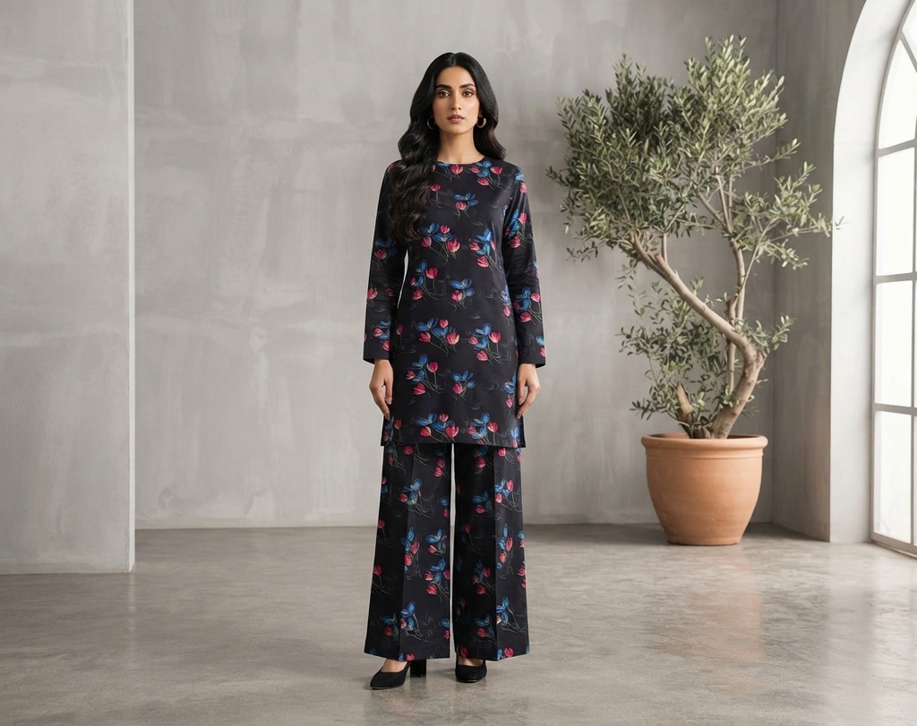 NISHAT Khaddar 2-Piece Unstitched Winter Suit – Premium Printed