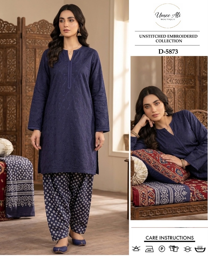 2-Pice Airjet Lawn Embroidered