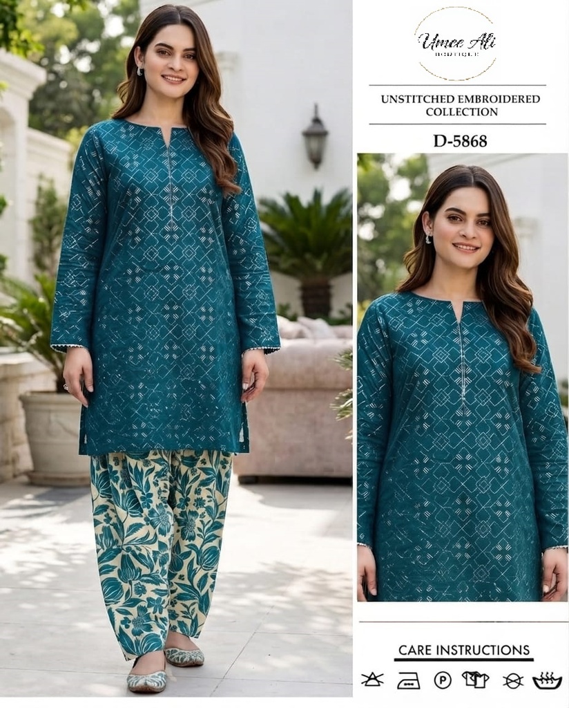 2-Pice Airjet Lawn Embroidered