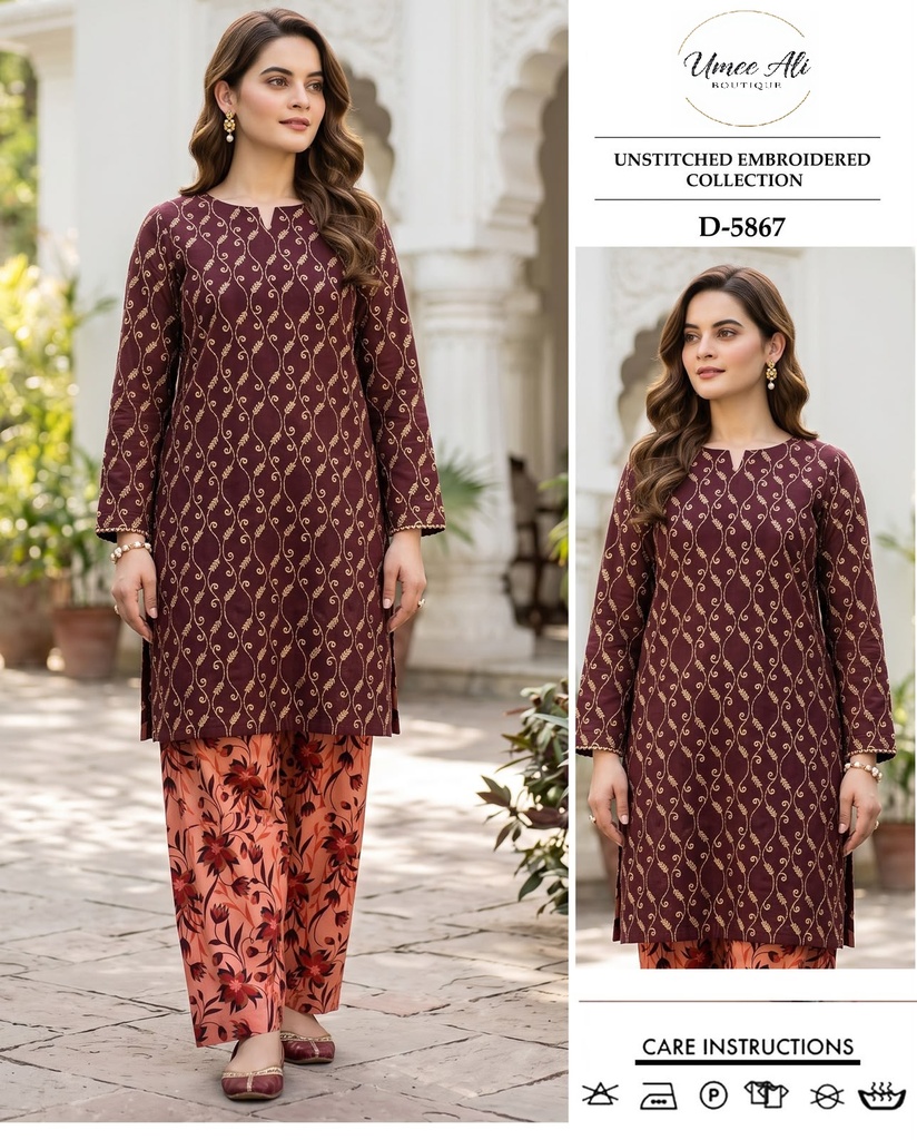 2-Pice Airjet Lawn Embroidered
