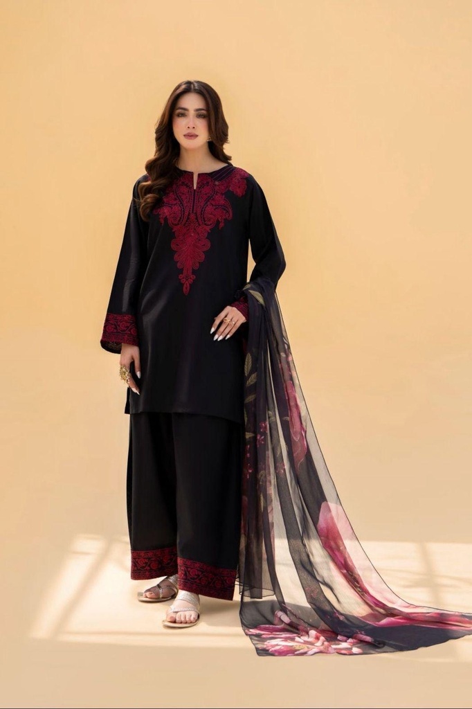 Zaroon Dhanak Embroidered 3-Piece Unstitched Winter Suit 2026