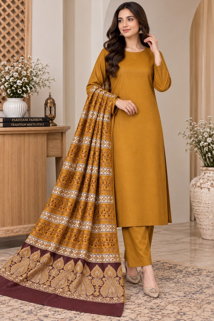 Dhanak Volume 3-Piece Unstitched Winter Suit