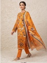 Digital Linen Embroidered 3-Piece Suit