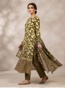Digital Linen Embroidered 3-Piece Suit