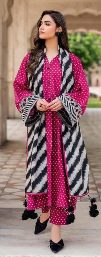 Lulusar Digital Printed Silk 3-Piece
