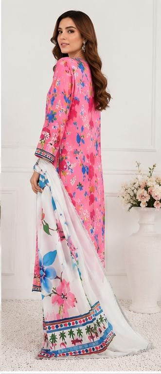Digital Printed Silk 3-Piece