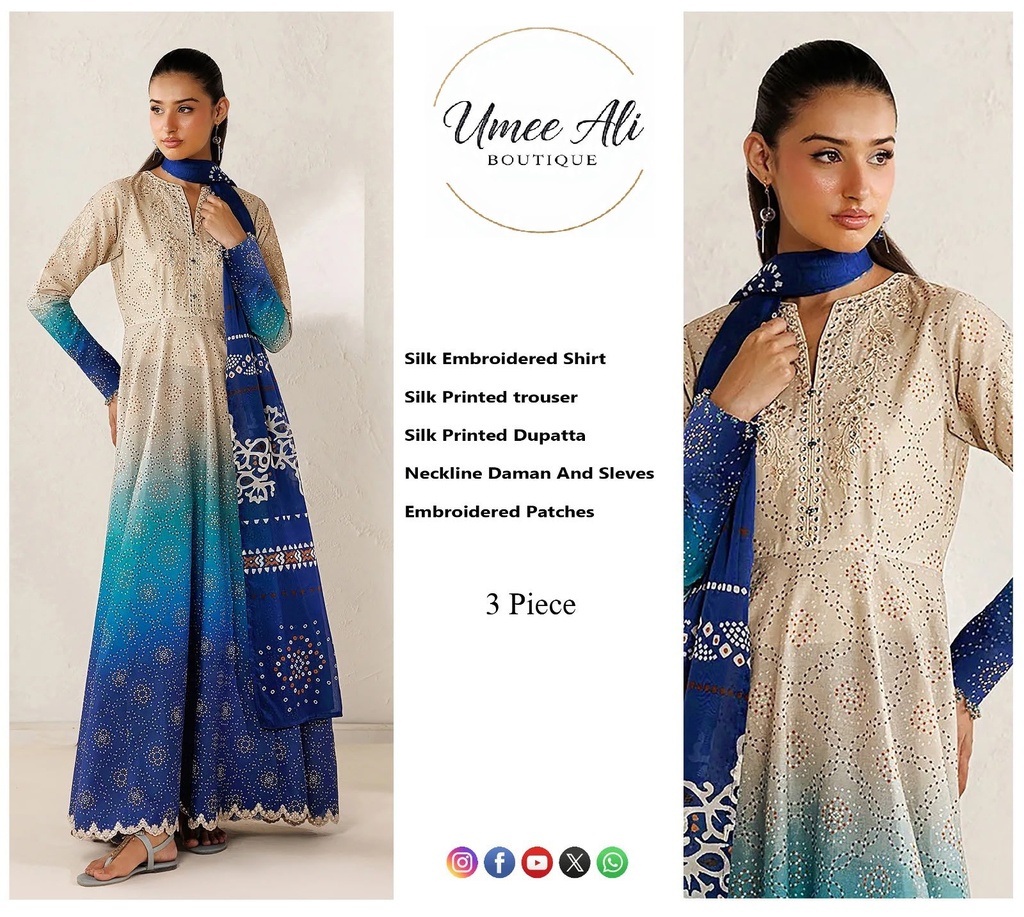 3-Pice Embroidered