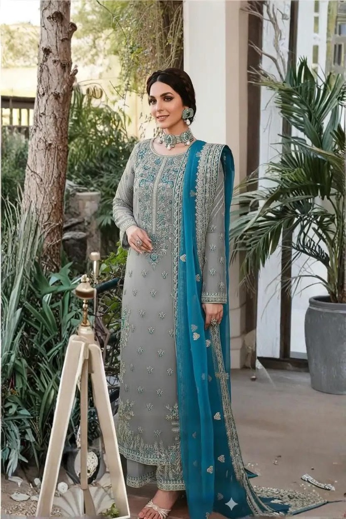 Wedding Unstitched 3-Piece – Heavy Sequence Embroidered